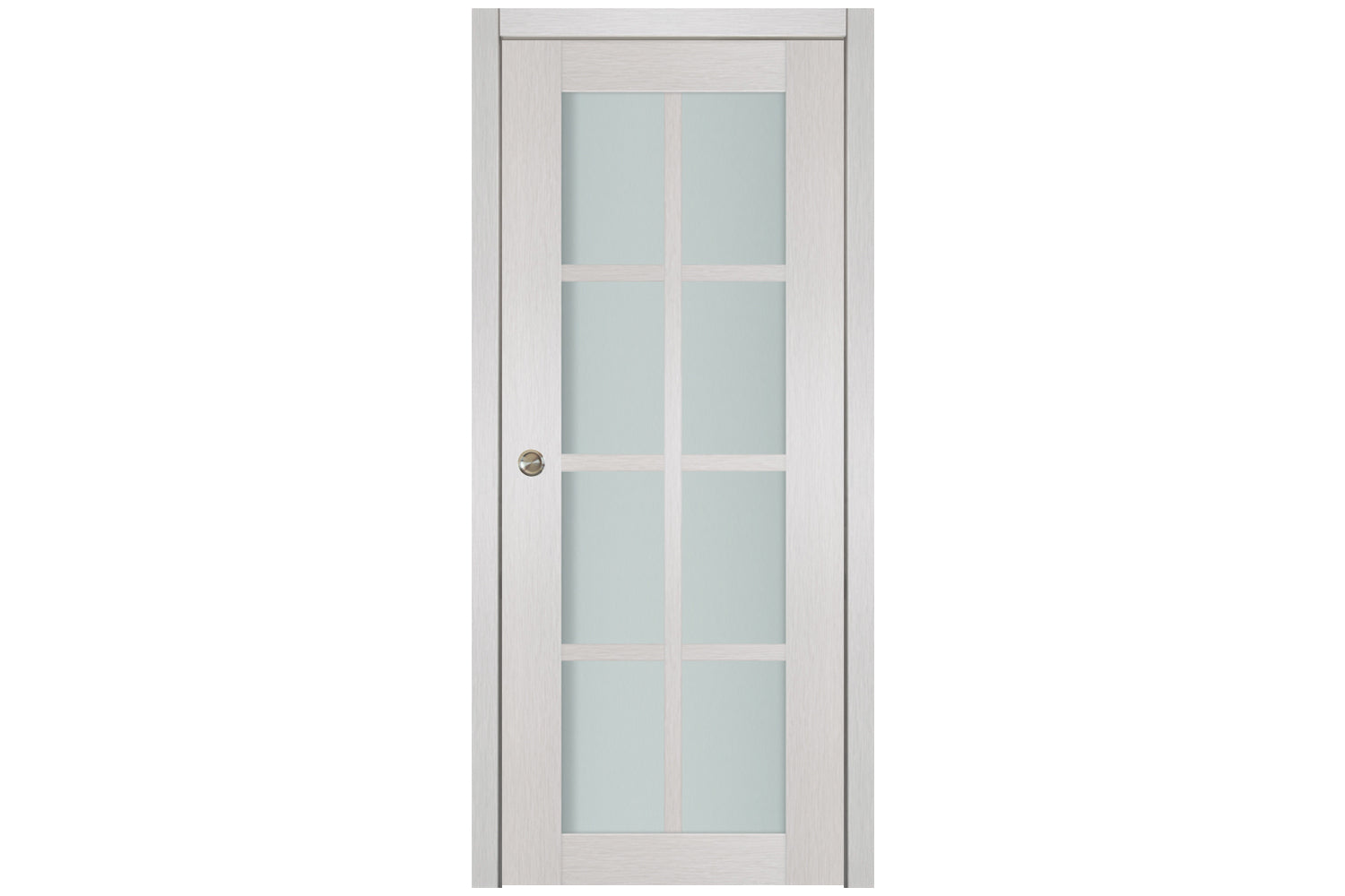 Nova 8-Lite White Wenge Laminated French Door - Single Pocket