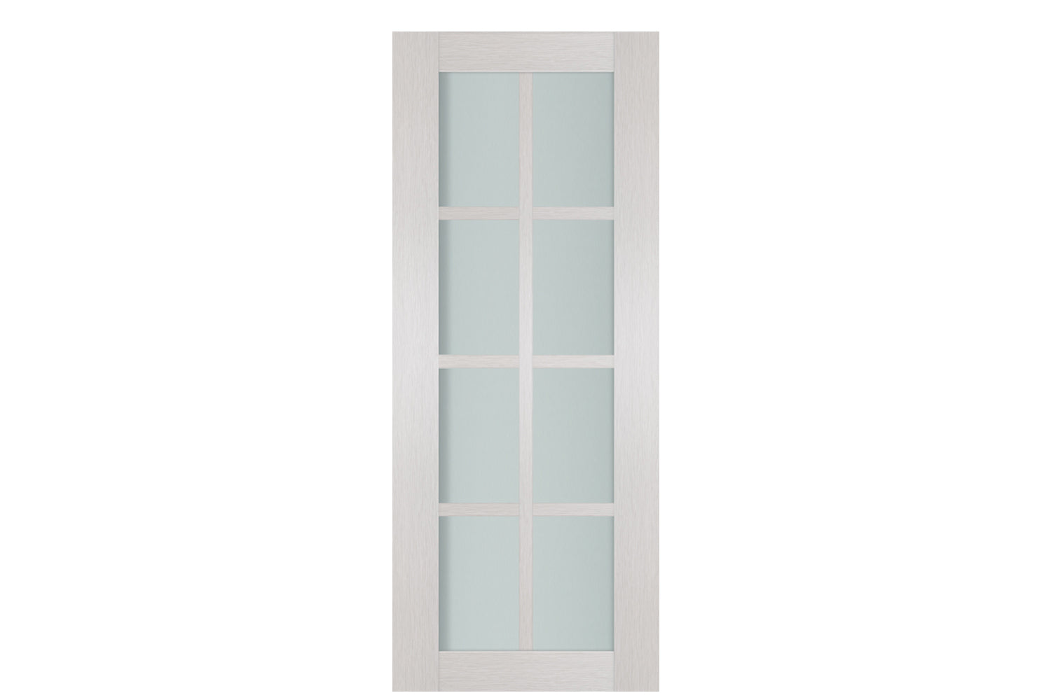 Nova 8-Lite White Wenge Laminated French Door - Slab