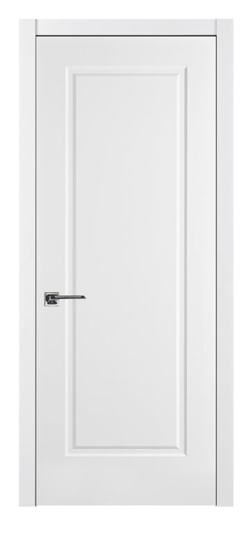 Nova 1 Panel Soft White Laminated Traditional Interior Door