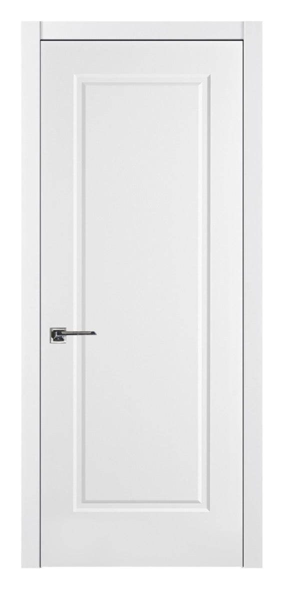 Nova 1 Panel Soft White Laminated Traditional Interior Door