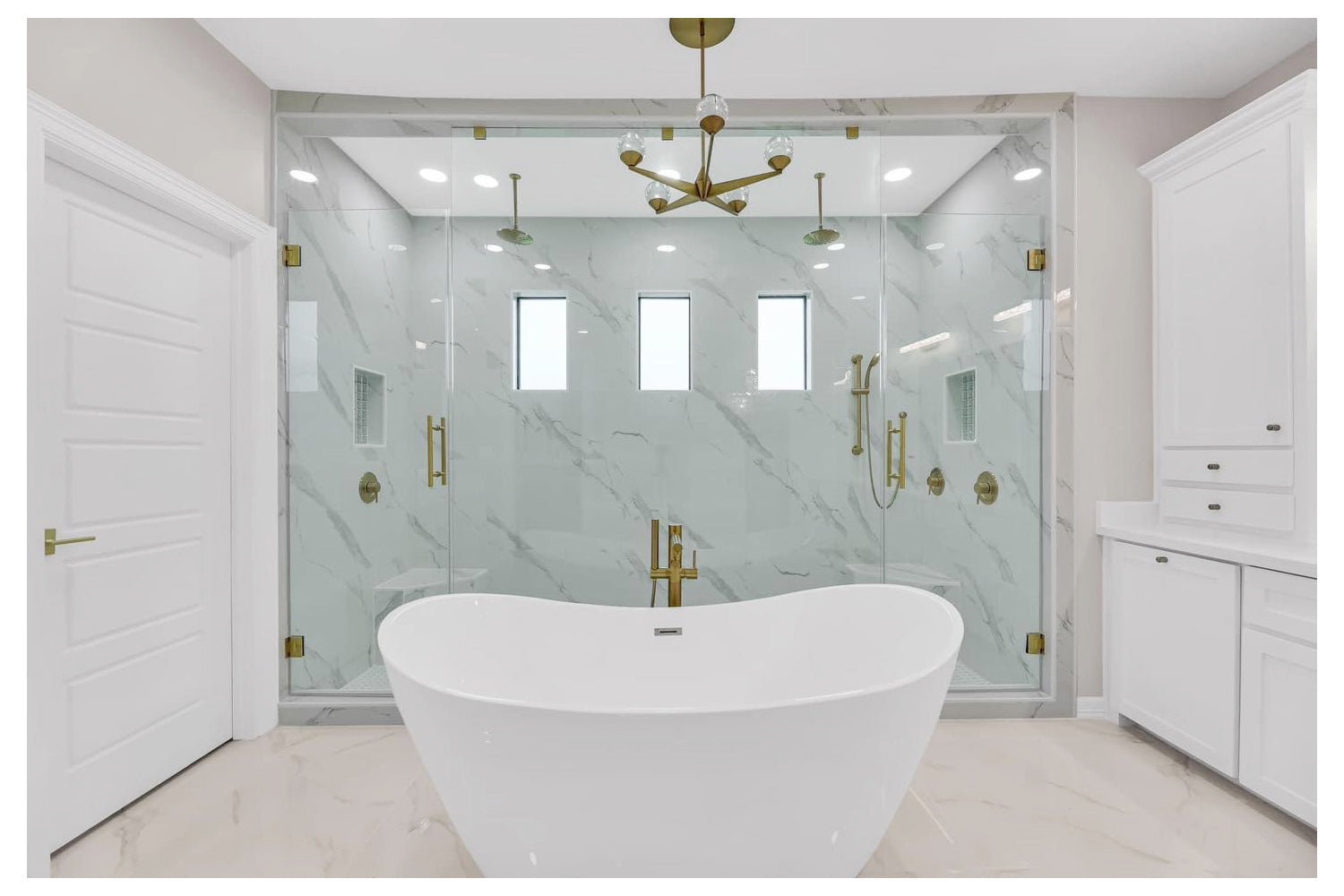Nova 5 Panel Soft White Laminated Traditional interior Door