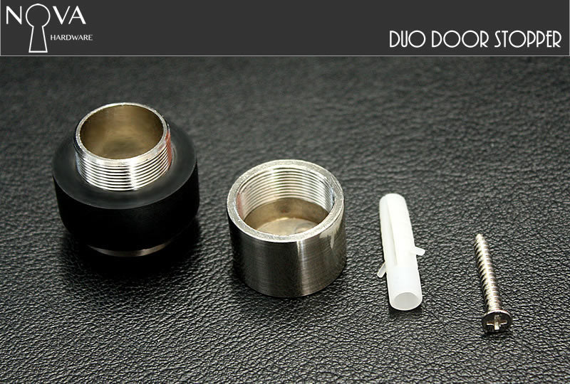 Nova Duo Interior Door Stopper in Brushed Stainless Steel
