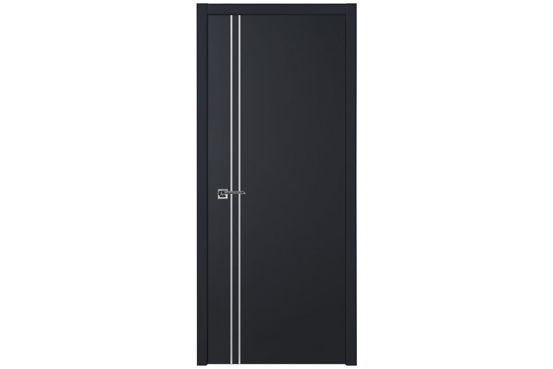 Nova Glam G-Pro 002 Soft Black Laminated Modern Interior Door - Single Door