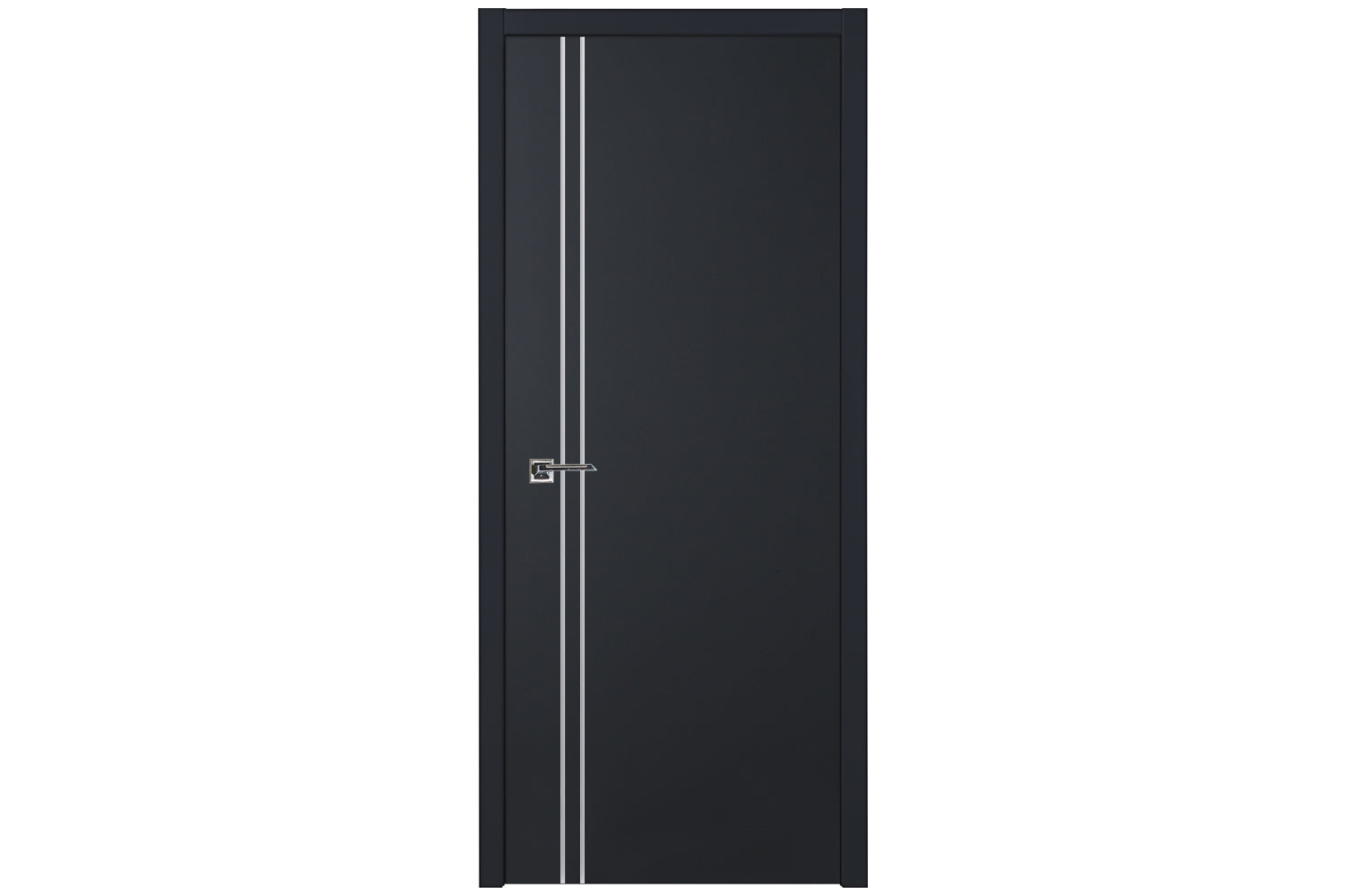 Nova Glam G-Pro 002 Soft Black Laminated Modern Interior Door - Single Door