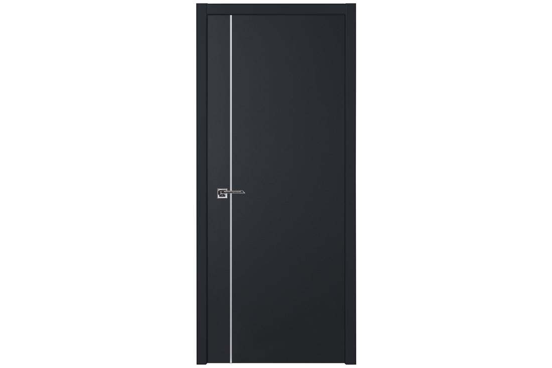 Nova Glam G-Pro 003 Soft Black Laminated Modern Interior Door - Single Door