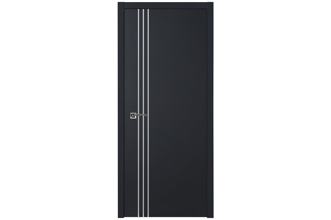 Nova Glam G-Pro 004 Soft Black Laminated Modern Interior Door - Single Door