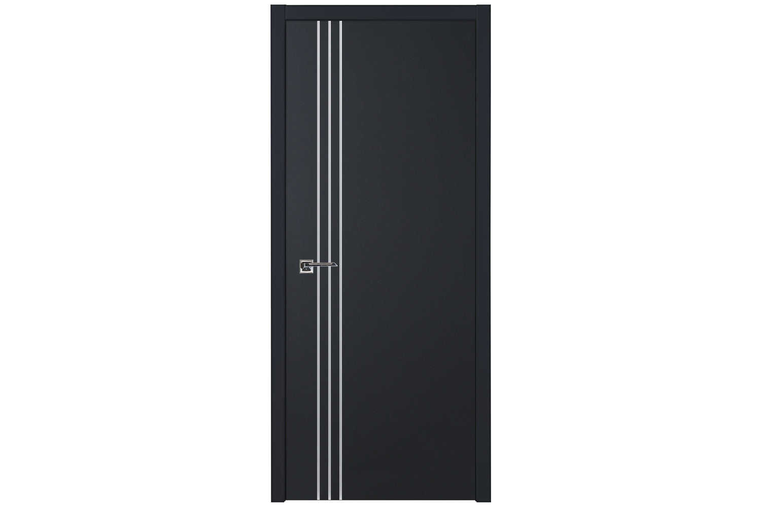 Nova Glam G-Pro 004 Soft Black Laminated Modern Interior Door - Single Door