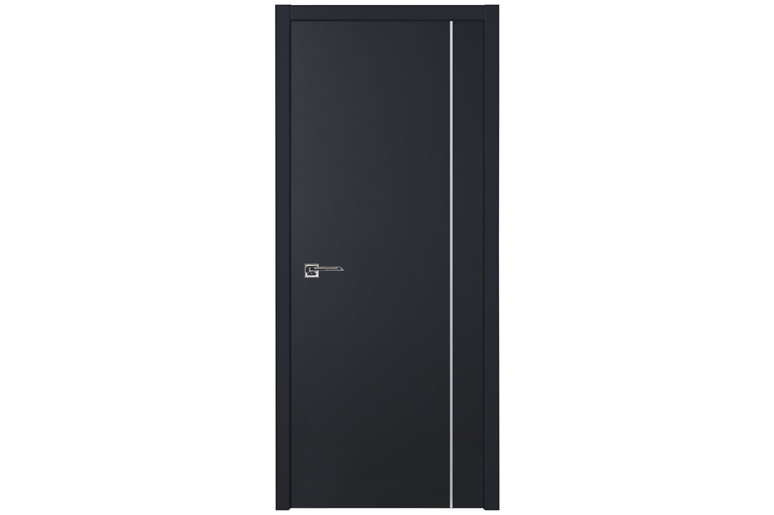 Nova Glam G-Pro 005 Soft Black Laminated Modern Interior Door - Single Door