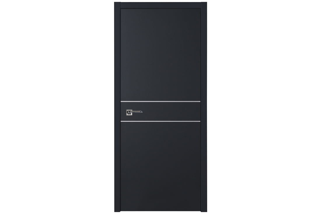 Nova Glam G-Pro 008 Soft Black Laminated Modern Interior Door - Single Door