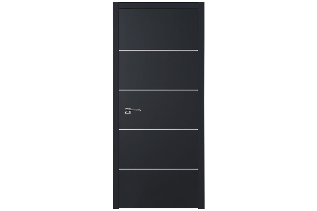 Nova Glam G-Pro 010 Soft Black Laminated Modern Interior Door - Single Door