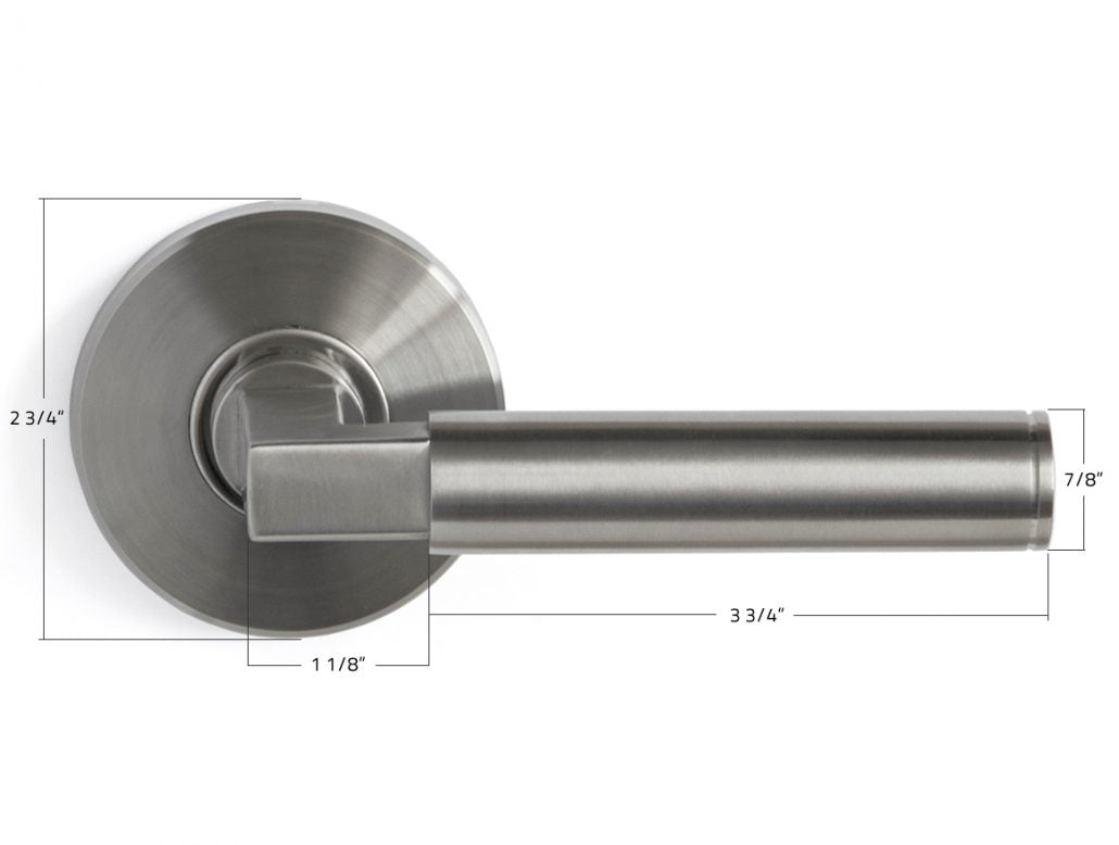 Nova Granata Interior Door Lever - Dimensions