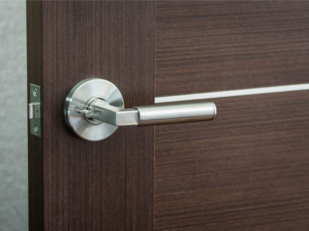 Nova Granata Interior Door Lever - on a Door