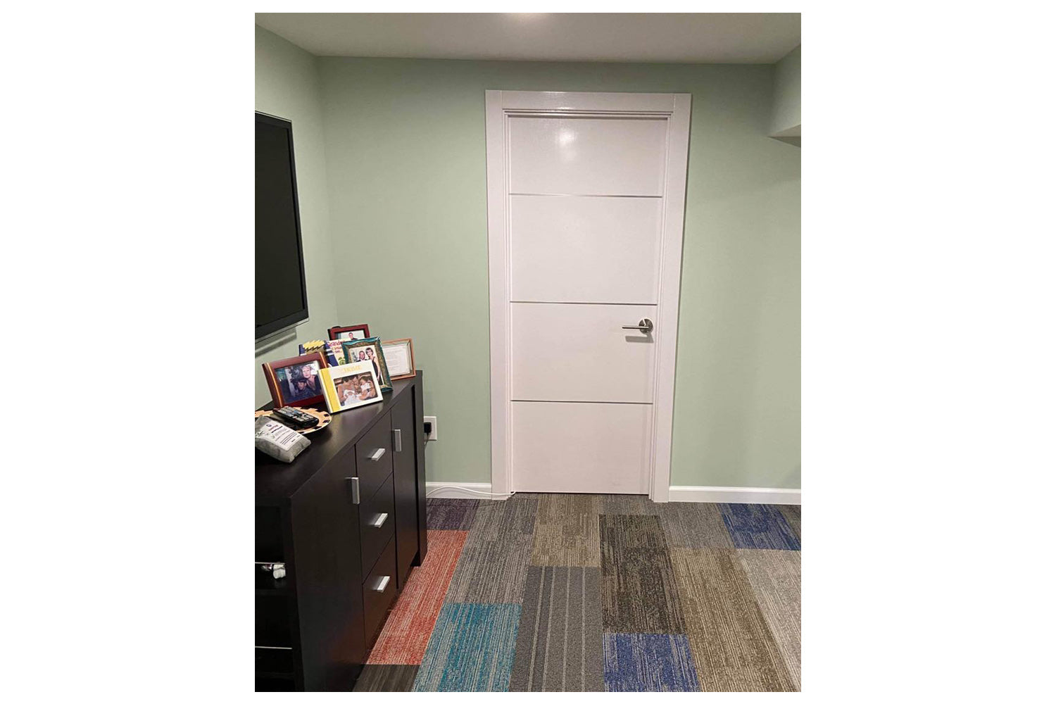 Nova HG008 White Drawing Laminated Modern Interior Door
