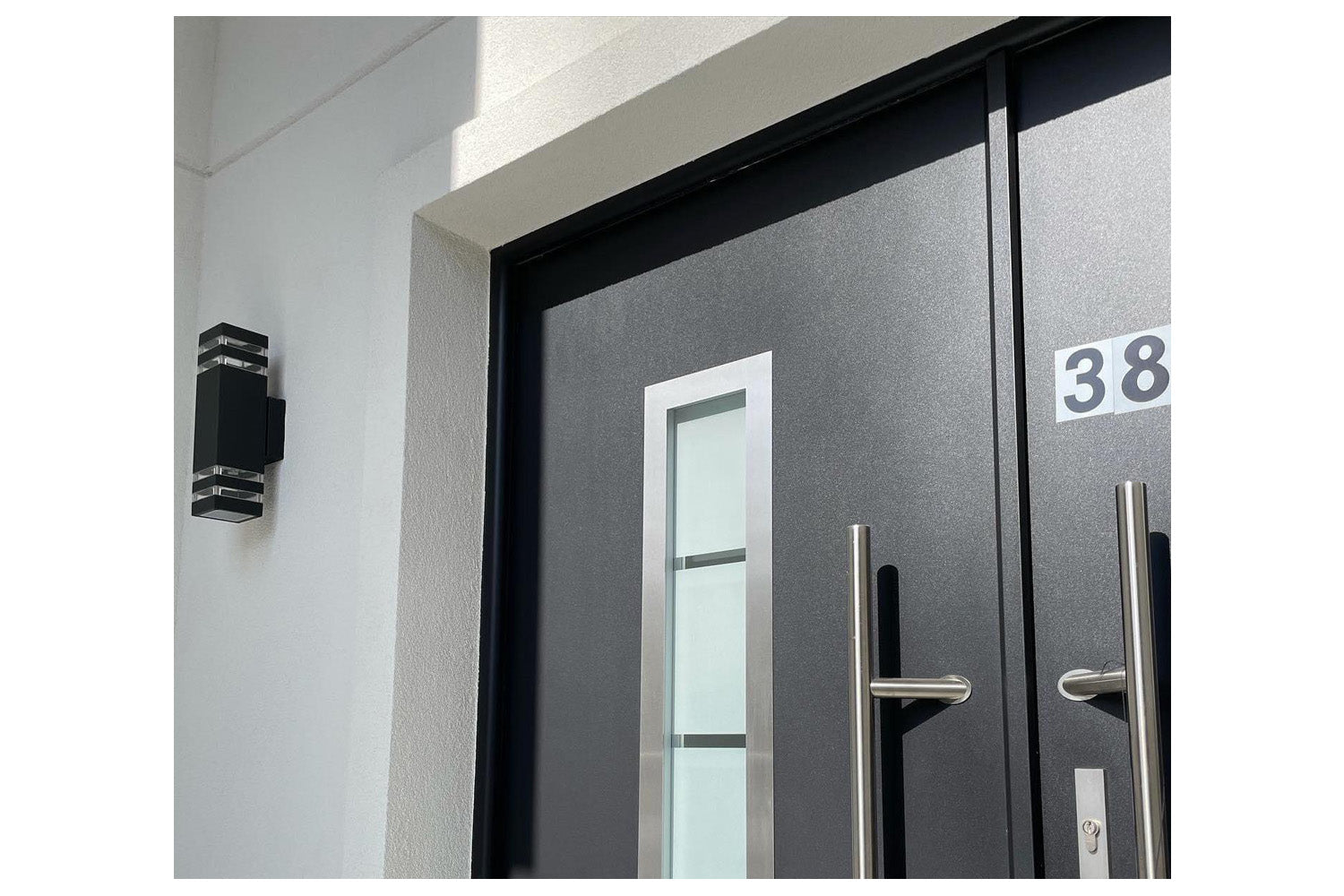 Nova Inox S1 Gray Modern Exterior Double Door