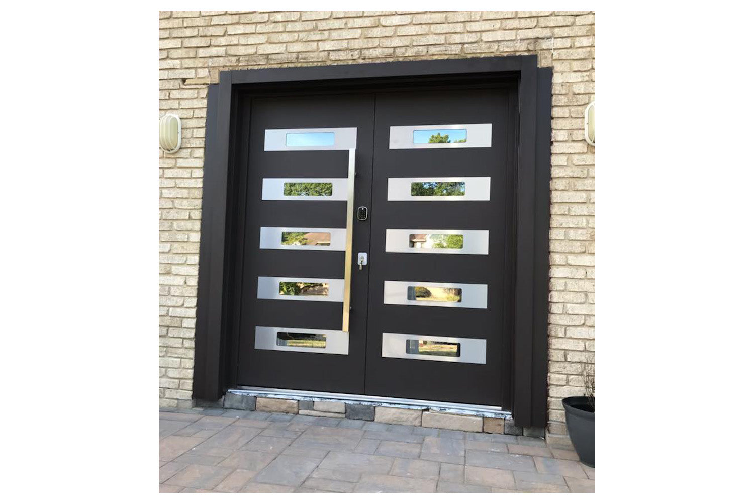 Nova Inox S5 Black Modern Exterior Double Door