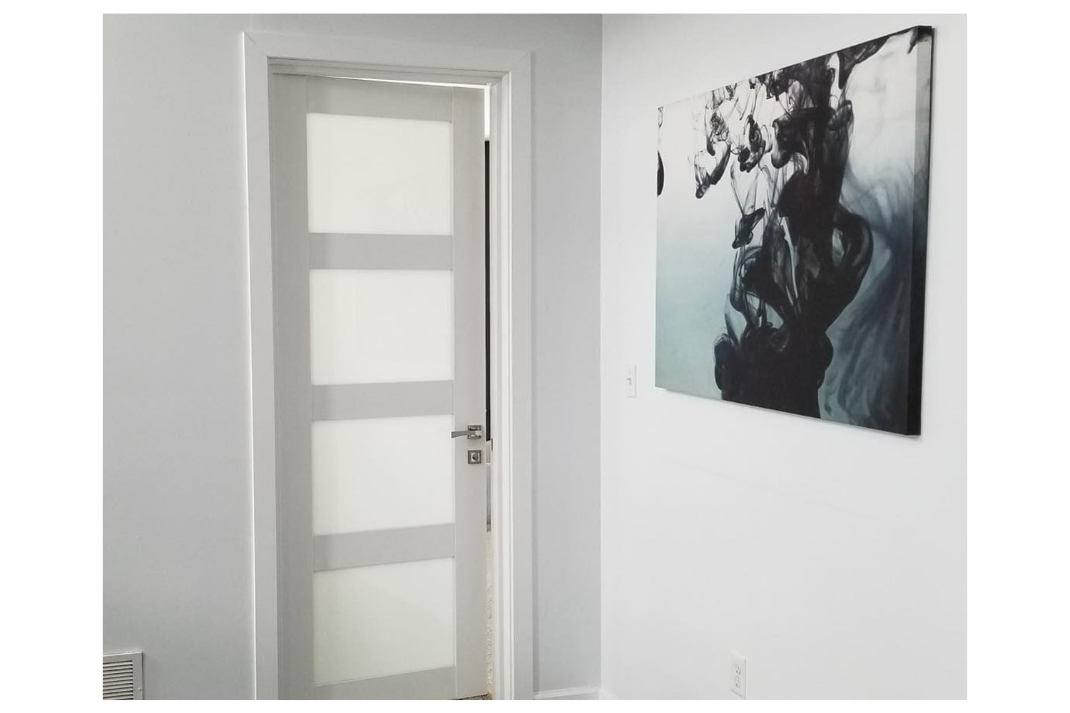 Nova Italia Vetro 4 Lite Alaskan White Laminate Interior Door