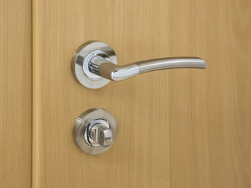 Nova Lyra Interior Door Lever in Two Tone Polished Chrome