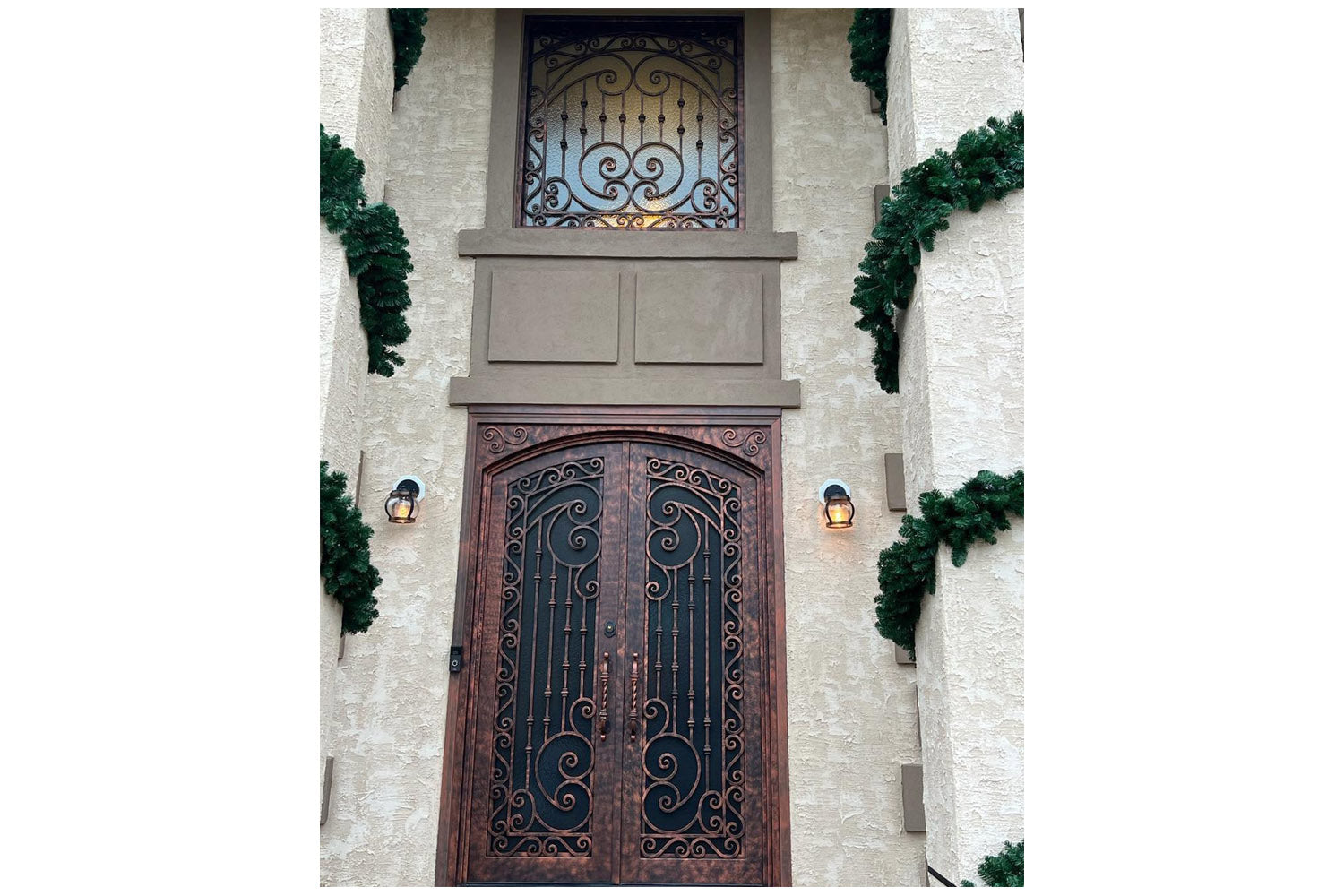 Nova Royal Series Wrought Iron Custom Exterior Door Style 013