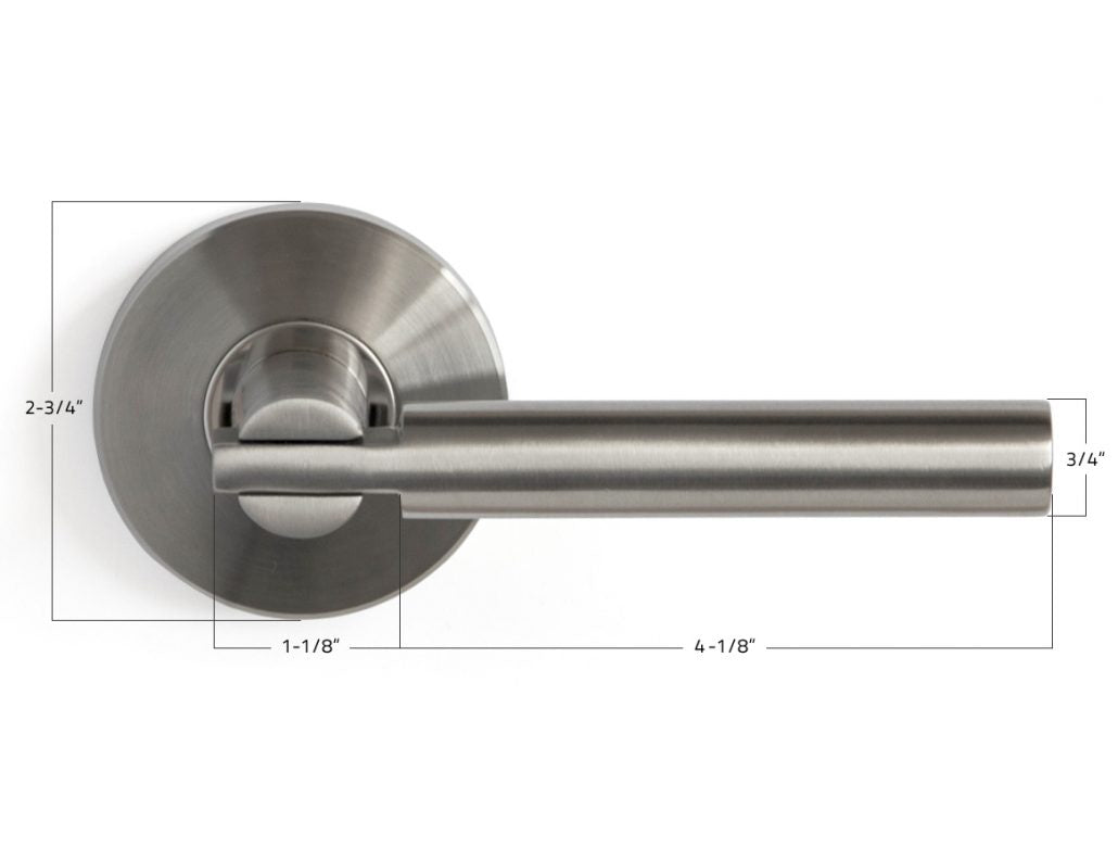 Nova Saturn Interior Door Lever - Dimensions