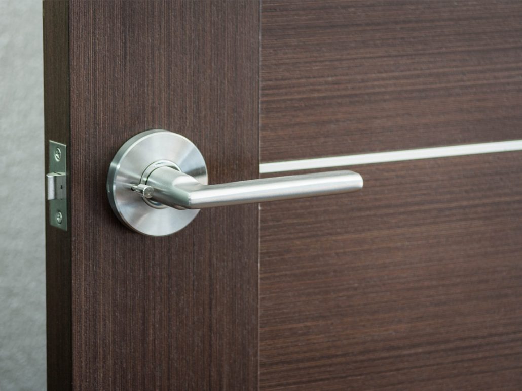 Nova Simplicity Interior Door Lever - on a Door