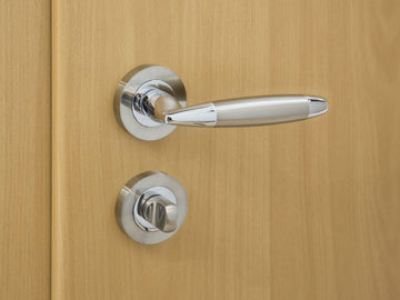 Nova Vela Interior Door Lever in Two Tone Polished Chrome