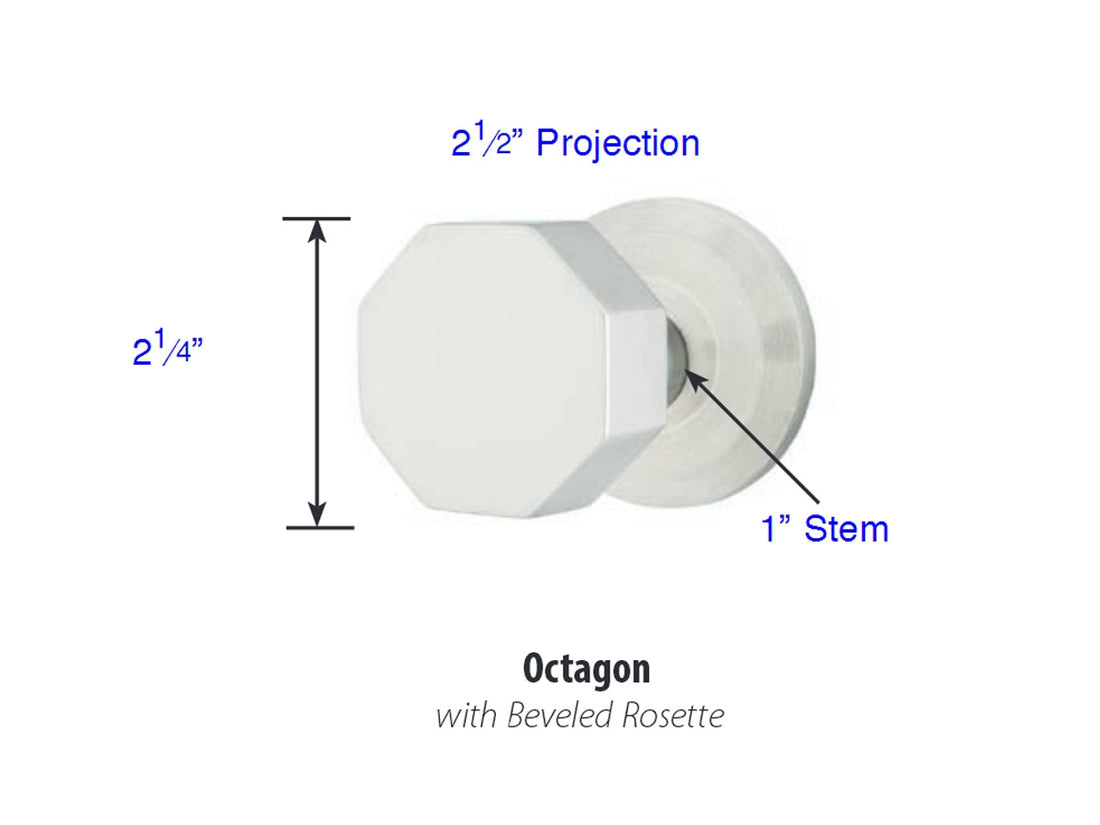 Emtek Octagon Knob - Dimensions