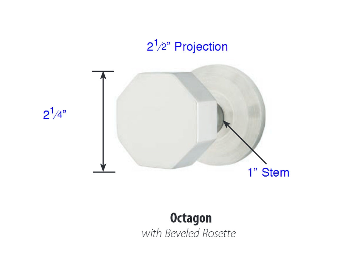Emtek Octagon Knob - Dimensions