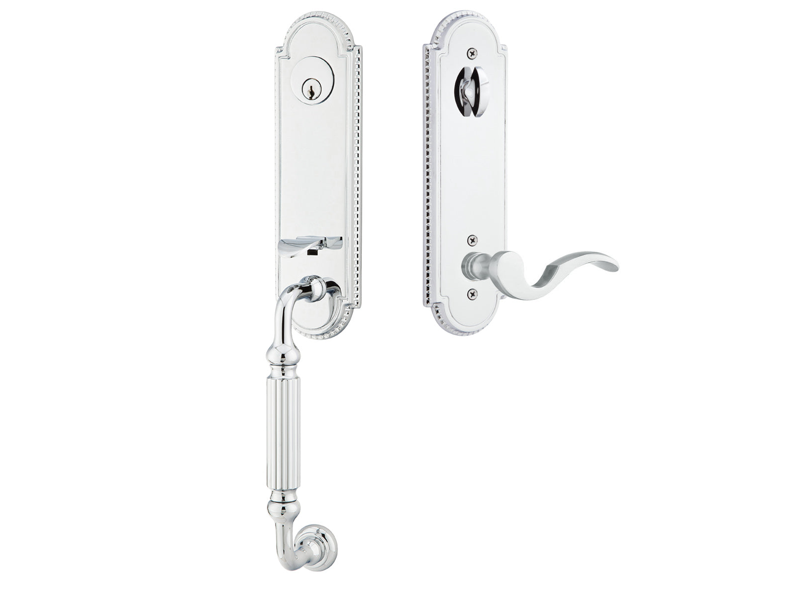 Emtek Orleans Tubular Entry Handleset Polished Chrome US26