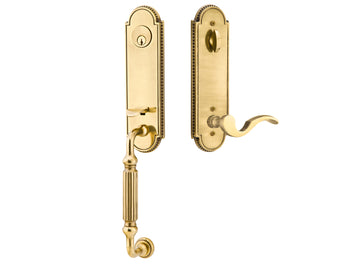Emtek Orleans Tubular Entry Handleset French Antique US7