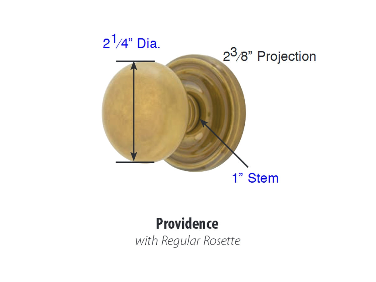 Emtek Providence Brass Knob - Dimensions