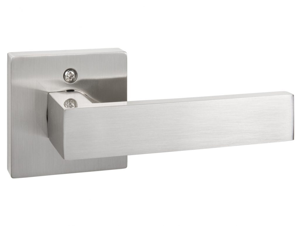 Nova Quad Interior Door Lever in Satin Nickel