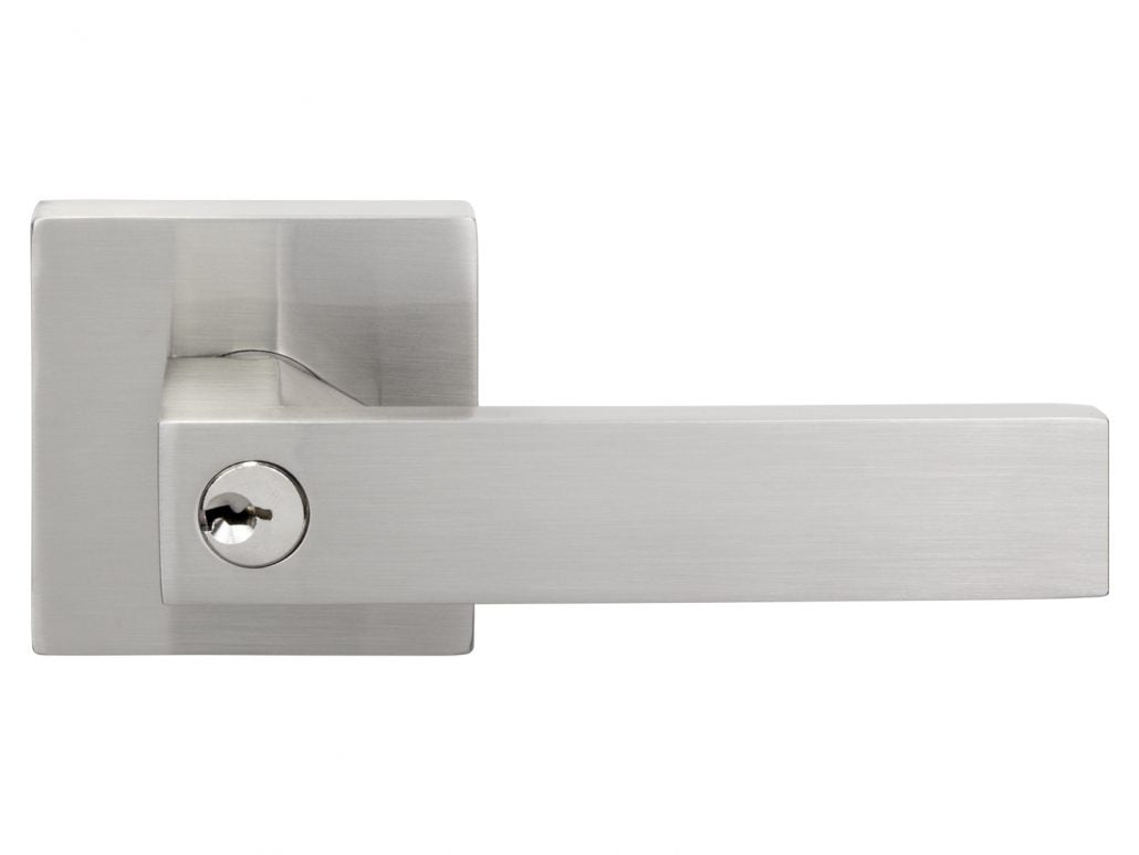Nova Quad Interior Door Lever in Satin Nickel