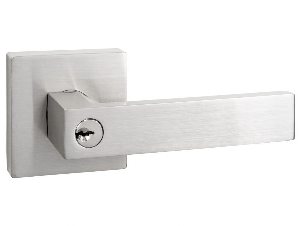 Nova Quad Interior Door Lever in Satin Nickel