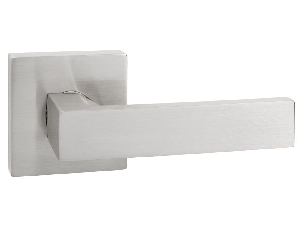 Nova Quad Interior Door Lever in Satin Nickel