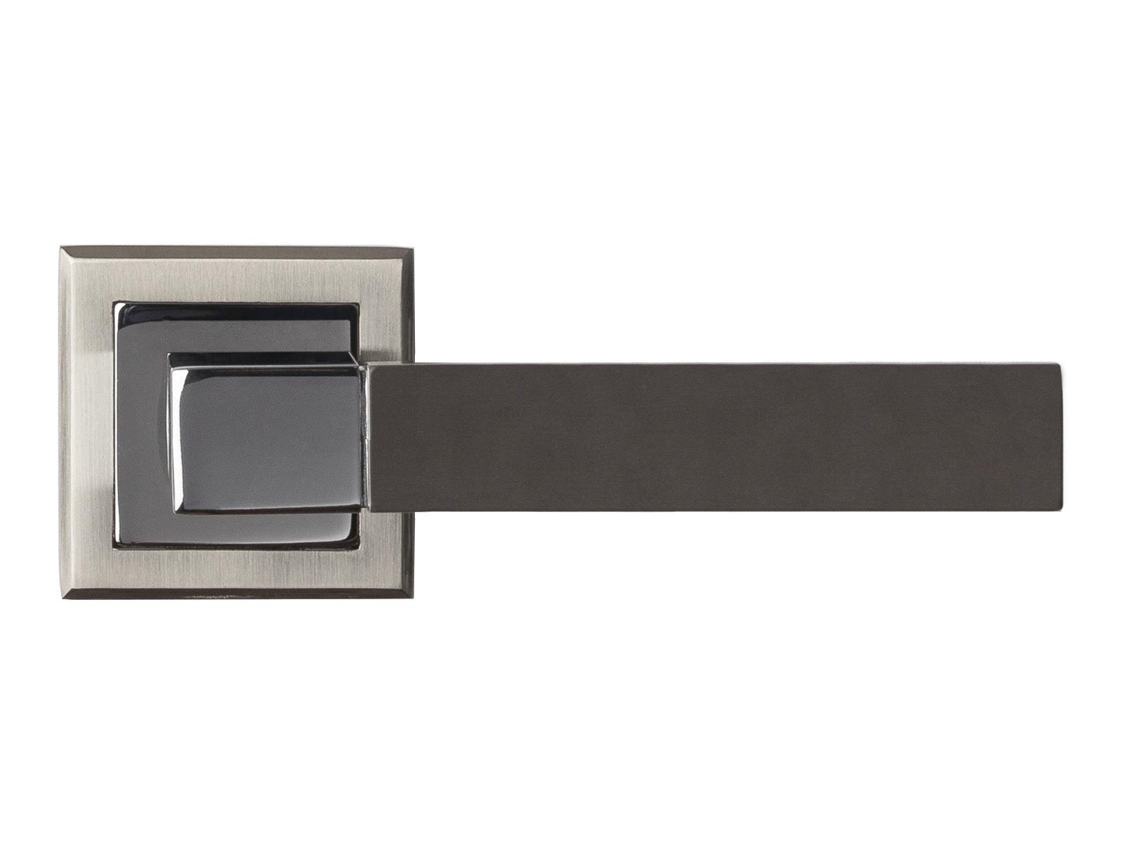 Nova Quatra Interior Door Lever in Two Tone Polished Chrome