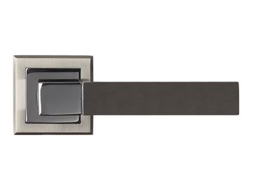 Nova Quatra Interior Door Lever in Two Tone Polished Chrome