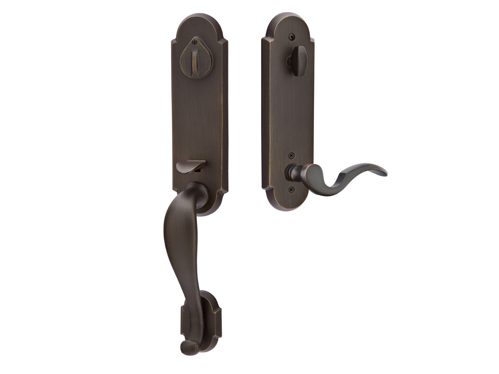 Emtek Remington Tubular Entry Handleset Medium Bronze Patina MB
