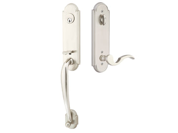 Emtek Richmond Tubular Entry Handleset Satin Nickel US15