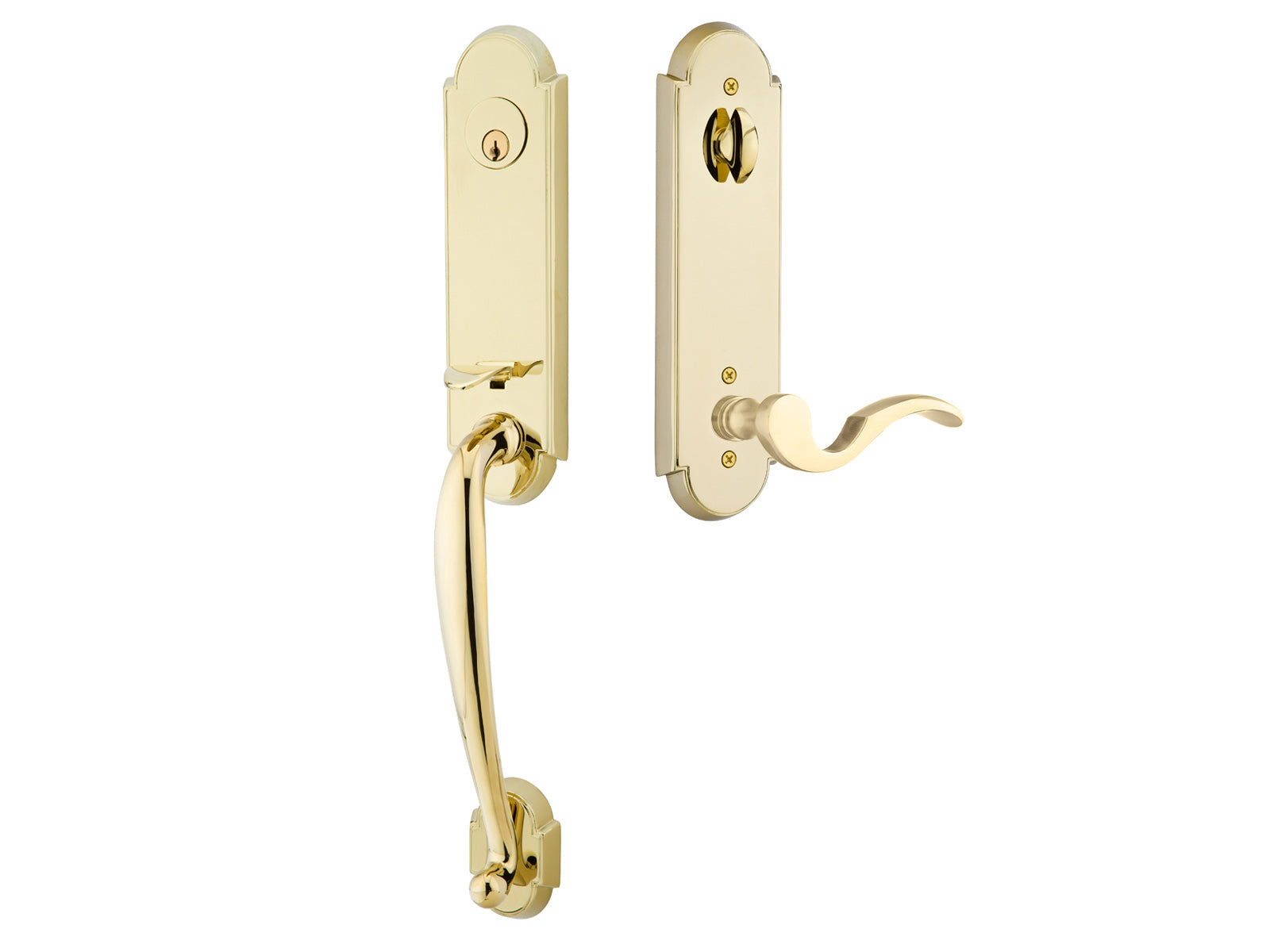 Emtek Richmond Tubular Entry Handleset Polished Brass US3