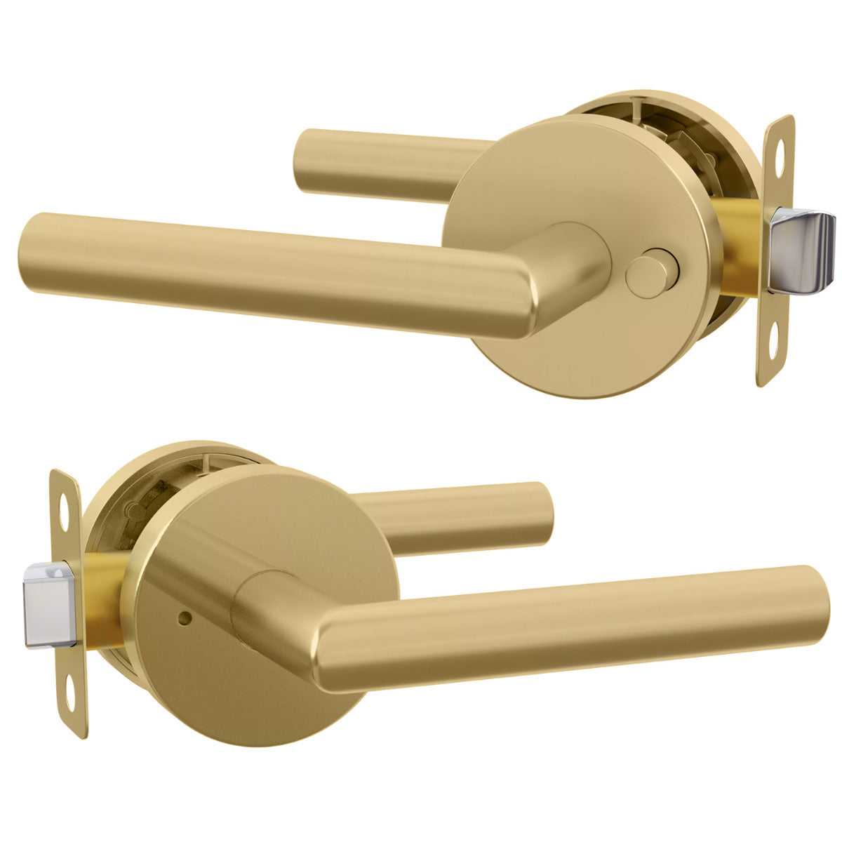 Mega Handles Ronn Lever Satin Brass SB
