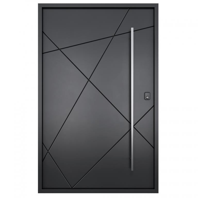 Nova Royal Series Pivot Wrought Iron Custom Exterior Door - Style 001