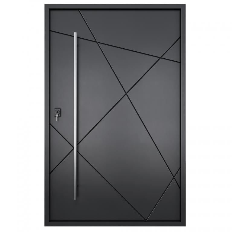 Nova Royal Series Pivot Wrought Iron Custom Exterior Door - Style 001