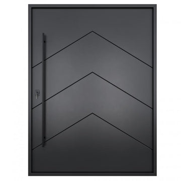 Nova Royal Series Pivot Wrought Iron Custom Exterior Door - Style 004