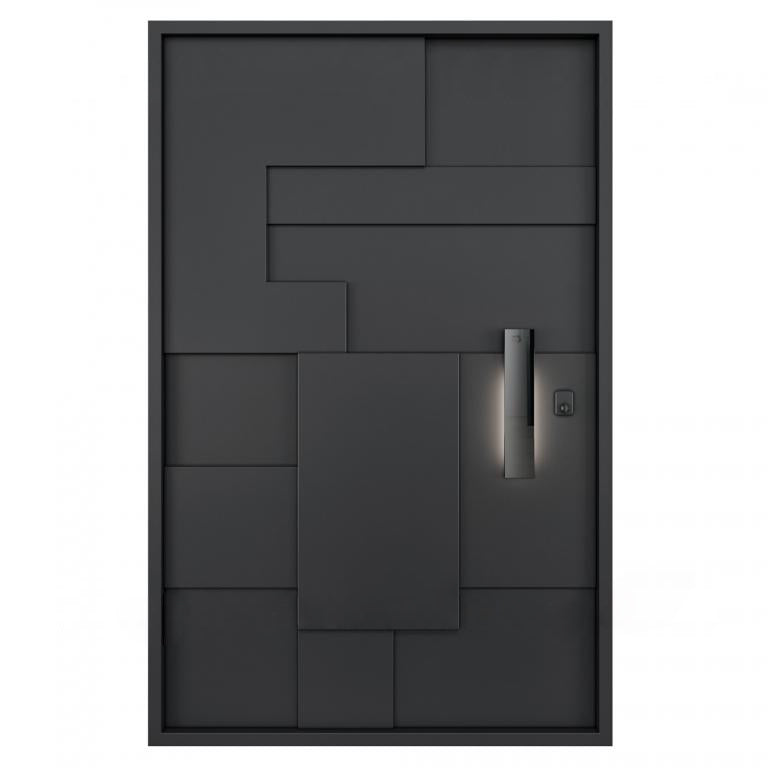 Nova Royal Series Pivot Wrought Iron Custom Exterior Door - Style 005