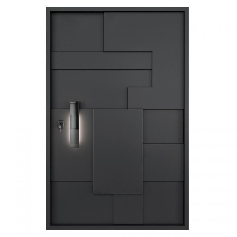 Nova Royal Series Pivot Wrought Iron Custom Exterior Door - Style 005