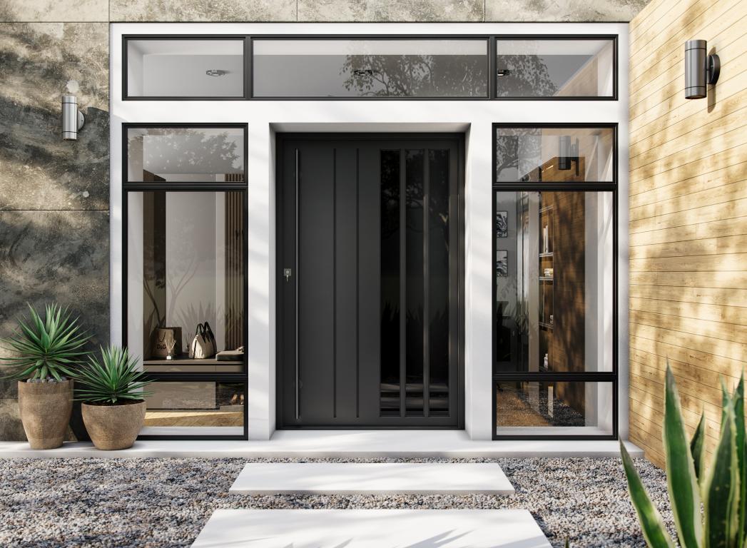 Nova Royal Series Pivot Wrought Iron Custom Exterior Door - Style 006