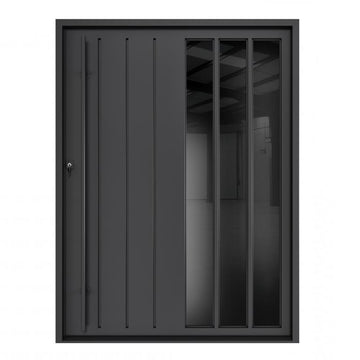 Nova Royal Series Pivot Wrought Iron Custom Exterior Door - Style 006