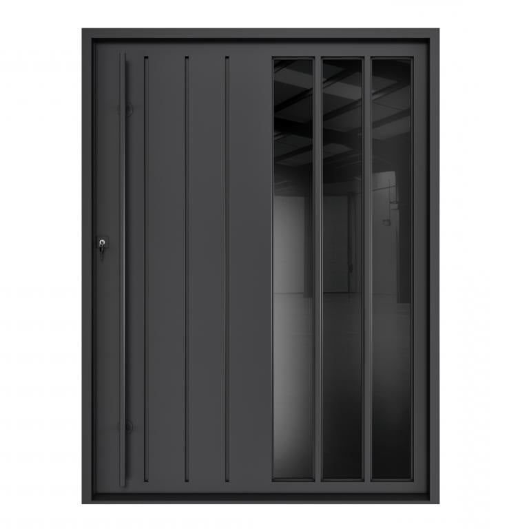 Nova Royal Series Pivot Wrought Iron Custom Exterior Door - Style 006