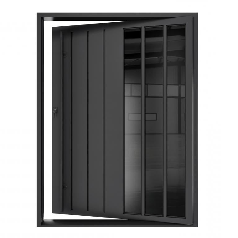 Nova Royal Series Pivot Wrought Iron Custom Exterior Door - Style 006