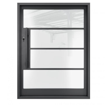 Nova Royal Series Pivot Wrought Iron Custom Exterior Door - Style 007